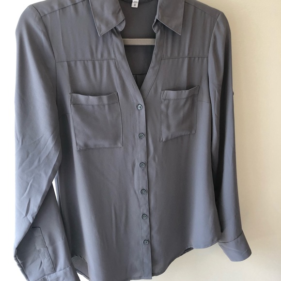 4 different color express button down tops - Picture 2 of 4